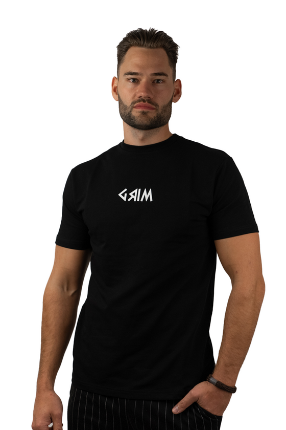 Grim slimfit shirt | Heren | Zwart
